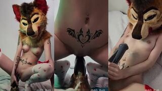Adorable Furry Cowgirl Shows Off Her Skills with a Massive Toy!