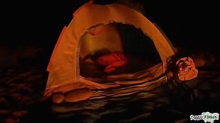 Unexpected Tent Encounter: A Threesome Surprise for Our 10K Celebration!