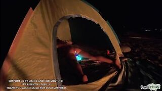 Unexpected Tent Encounter: A Threesome Surprise for Our 10K Celebration!