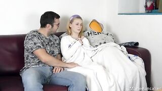 Curious Stepsister Explores New Boundaries with Older Stepbro While Boyfriend Watches - Intense Moments Unfold!
