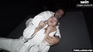 Intense Training Session: Petite Brunette Gets Dominated by Her Coach