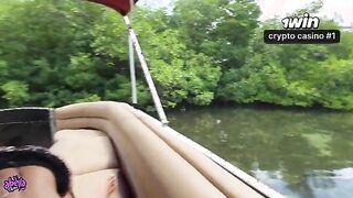 RISKY OUTDOOR SEX on a secret island! i got CREAMPIED ON A BOAT! POV