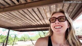 Sweaty Solo Adventure: CosmicKitti's Hot Hiking Tease!