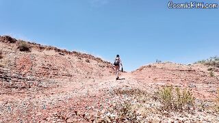 Sweaty Solo Adventure: CosmicKitti's Hot Hiking Tease!