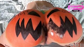 The Neighborhood Temptress Gets Spooked by the Whole Town on Halloween Night!