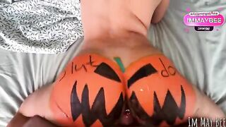 The Neighborhood Temptress Gets Spooked by the Whole Town on Halloween Night!