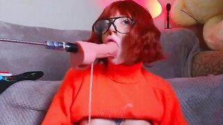 Velma's Wild Adventure: A Playful Encounter with a Sex Machine!