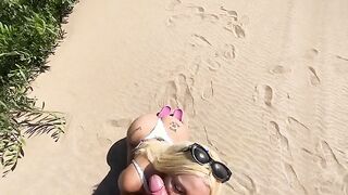 Petite Blonde Lana Myers Enjoys a Beach Adventure! Outdoor Fun Awaits!