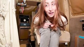 Redhead Beauty Experiences Mind-Blowing Orgasms and Soaks Her Van Floor - Featuring Zoe by the River