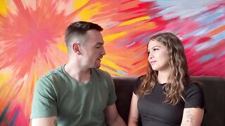 Charming Neighborly Encounter: Latina Beauty Welcomes Guy Into Her Cozy Apartment