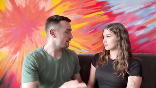 Charming Neighborly Encounter: Latina Beauty Welcomes Guy Into Her Cozy Apartment