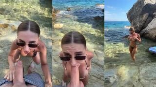 Incredible Beach Encounter: Stunning Blonde Delivers Unforgettable Experience!