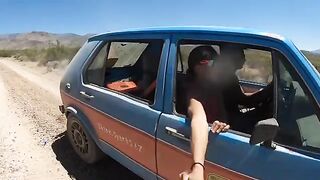 Steamy Outdoor Encounter on a Volkswagen Hood at the Springs - SparksGoWild