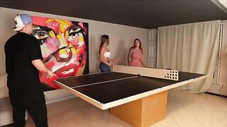 He Loses a Bet and Has to Watch Me with His Girlfriend and Her Friend - Featuring Sara Blonde and Amber Prada!