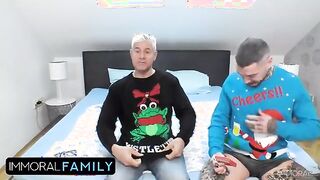 Unexpected Card Game Leads to a Wild Threesome with Maddy Black on Christmas Eve - Immoral Family 4K