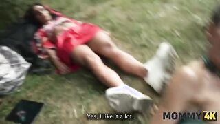Steamy Outdoor Encounter: Valentina Sierra and Her Son's Friend Get Intimate