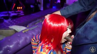 Angela White's Spooky Halloween Threesome with Karmen Karma and Alex Jones - A Night of Fun!