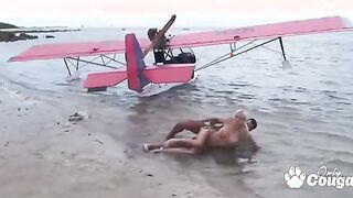 Caylian Curtis Enjoys a Steamy Encounter by the Shore with Alban Ceray