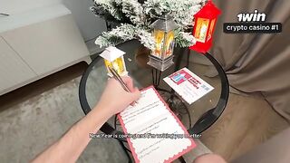 A Playful New Year's Surprise: Watch the Naughtiest Boy Unwrap His Gift!