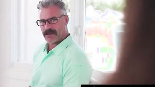 Unexpected Kitchen Encounter: Lilith Grace's Steamy Stepdad Surprise!
