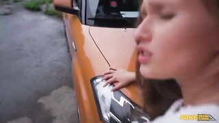 She Tempts Me with Her Stunning Curves During a Driving Test - Fake Driving School Adventure