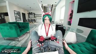 VR Fantasy: Busty Kiriko from Overwatch Takes on a Fan in Cosplay Adventure Pt. 1