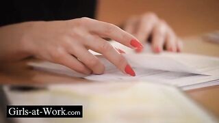Office Adventures with Sasha Rose: A Cowgirl in Lingerie