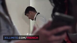 Office Fantasy: Two Lingerie-Clad Secretaries Share a Steamy Encounter with One Lucky Guy