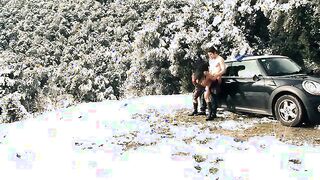 Steamy Car Encounter with Hitchhiker - Lara Tinelli's Wild Ride!