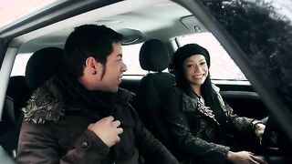 Steamy Car Encounter with Hitchhiker - Lara Tinelli's Wild Ride!