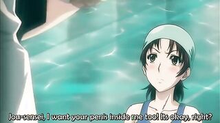 Stunning Swimmers Enjoy Their Sensei's Impressive Skills