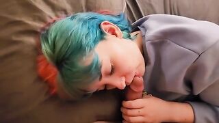 Curious Younger Step Sister Offers a Unique Way to Unwind - But Our Parents Are Just a Room Away!