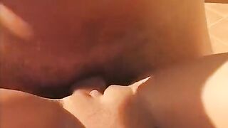Classic Couple Enjoys Intimate Moments by the Poolside with Alluring Curves
