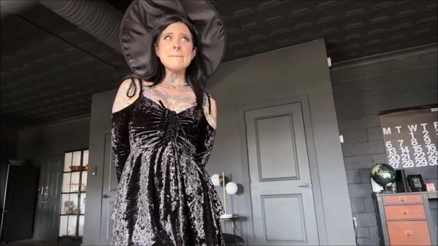 Mysterious Goth Stepsister at the Spooky Halloween Bash - Awlivv & Alex Adams