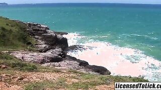 Beach Bliss: Stunning Babes Indulge in Passionate Girl-on-Girl Fun!
