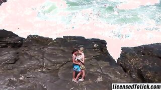 Beach Bliss: Stunning Babes Indulge in Passionate Girl-on-Girl Fun!