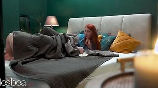 Spooky Scissors: Russian Redhead MILF Clemence Audiard and Petite Cutie Katy Rose Get Playful This Halloween!