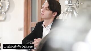 Tommy's Wild Encounter with Two Stunning Ladies: A Thrilling Office Adventure!