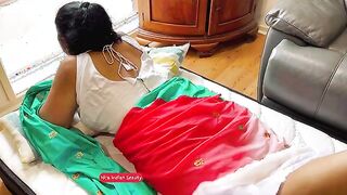 Saree Sensation: Intimate Massage with Alluring Curves and Passionate Whispers - Featuring Hira's Enchanting Beauty