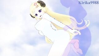 Tsunomaki Watame and I Share an Intense Adventure in the Meadow - Hololive VTuber Fantasy.