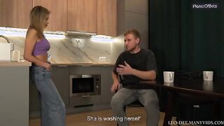 Caught in the Act: My Wife's Friend Joins the Fun While She's in the Shower! Featuring Leo Dee & Skye Young.