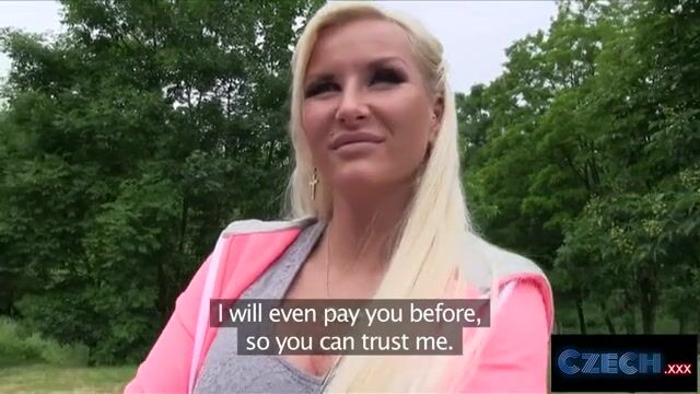 CzechXXX - Steamy Outdoor Encounter with a Busty Blonde for Cash!