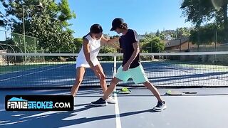 Fit Stepmom Teaches Her Stepson a Lesson on the Court - Starring Cassie Del Isla