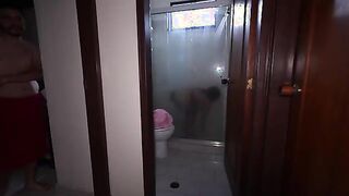 Unexpected Shower Encounter: Bellatrix's Tempting Surprise with Her Stepbrother