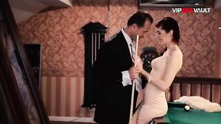 Charming Pinup Star Gets Intimate on the Pool Table - VIP SEX VAULT