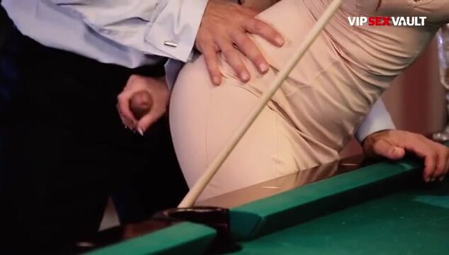 Charming Pinup Star Gets Intimate on the Pool Table - VIP SEX VAULT