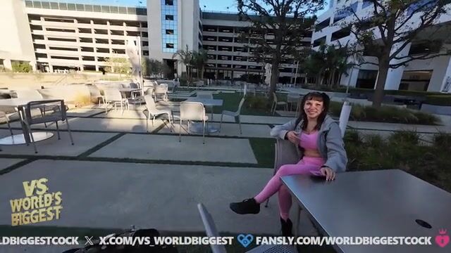 Street Photographer Captures Dakota Quinn in Wild Outdoor Encounter with a Massive Surprise!