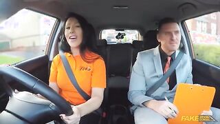 Tanned Student Gets a Classic Surprise During Driving Lesson - Featuring Kandy Kane & Marc Rose!