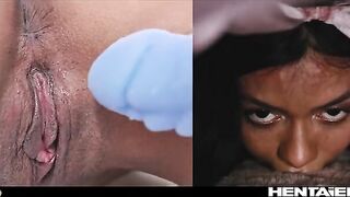 Enchanting Ebony Beauty Caught in a Magical Carpet Adventure - Ahegao Bunny Girl Fantasy Unleashed!