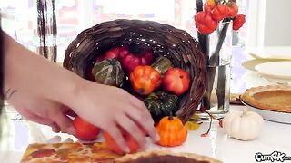 Jade Kush Delights Her Stepbrother with a Tempting Thanksgiving Treat!